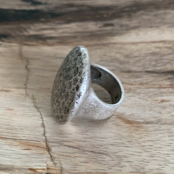 Dyrberg/Kern Troll Hammered metal ring Sz 7 - Picture 7 of 8